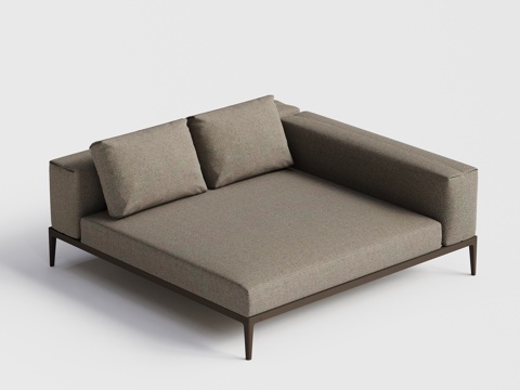 gloster  - 现代沙发 双人躺床沙发su模型