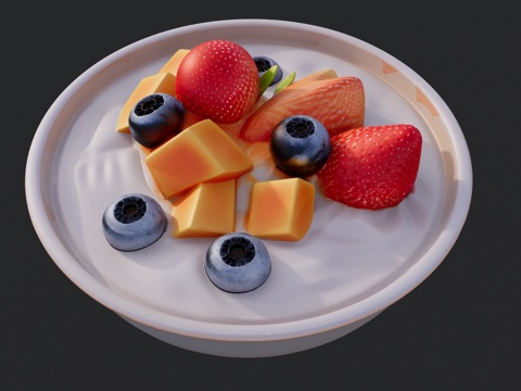 蓝莓草莓奶酪su模型
