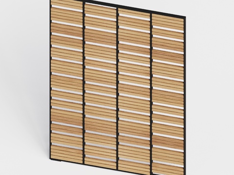 gloster  - 现代柚木 屏风隔断su模型