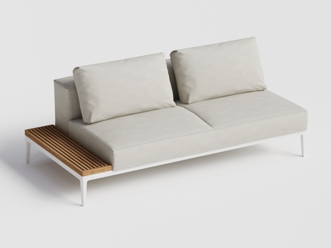 gloster  - 现代沙发 柚木双人沙发su模型