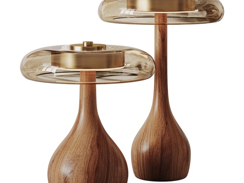  轻奢台灯3d模型 