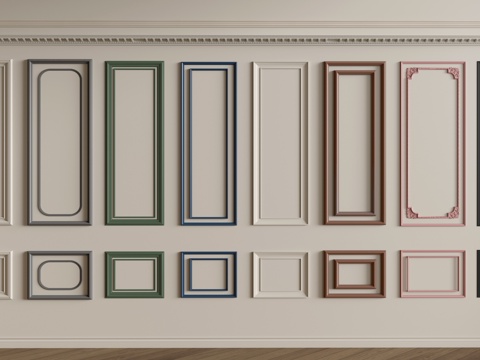 石膏 角花 石膏线 踢脚线 角线 石膏背景墙su模型