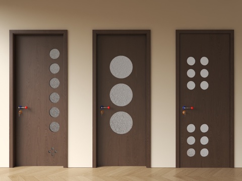 现代门 单开门 奶油风门 宅寂风门 网红门 卧室门su模型