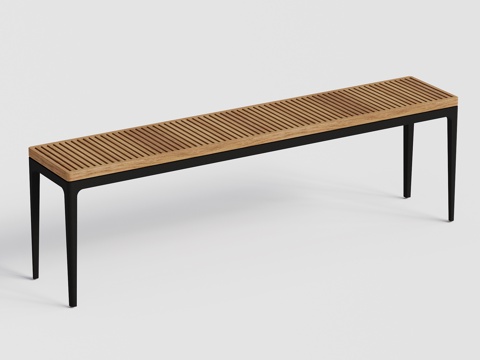 gloster  - 现代吧台 柚木长吧台su模型su模型