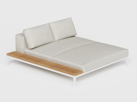 gloster  - 现代沙发 双人沙发 柚木躺椅沙发su模型