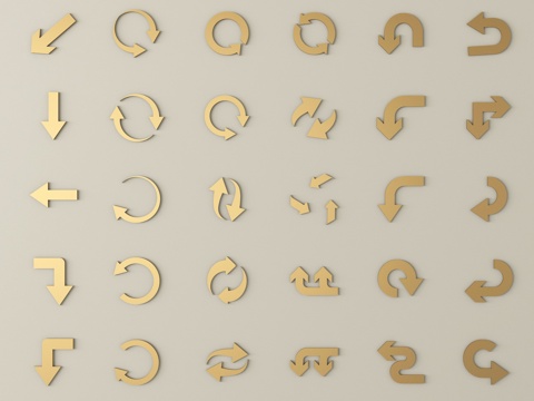 现代标识标牌 墙饰挂件su模型