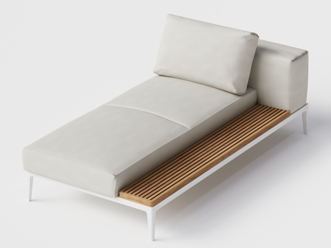 gloster  - 现代沙发 柚木单人 泳池躺椅沙发su模型