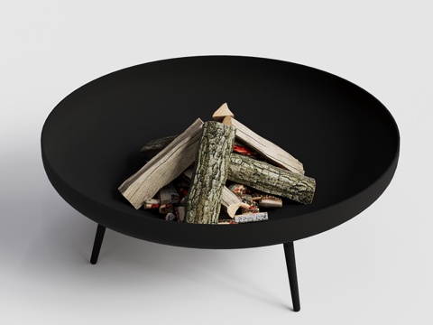 gloster 户外火盆 柴火盆su模型