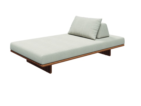 gloster  - 现代户外椅 泳池沙滩躺椅 柚木单人椅su模型