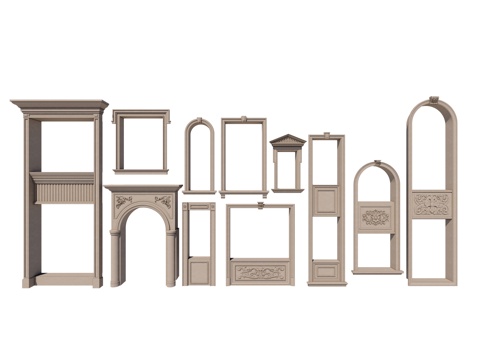 石材门窗套su模型