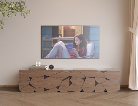 中古复古电视柜 成品 落地su模型