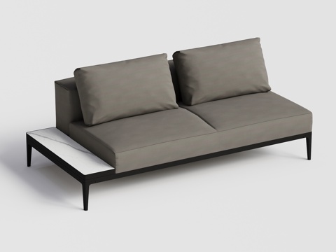 gloster  - 现代沙发 岩板双人沙发su模型