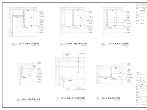 天花地面节点库cad施工图