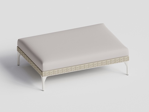 DEDON - 现代户外茶几 长几 藤编茶几 椅凳 脚踏su模型