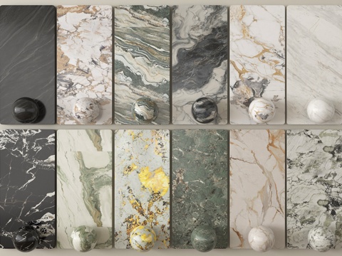 现代轻奢石材 大理石 岩板 护墙板 背景墙su模型