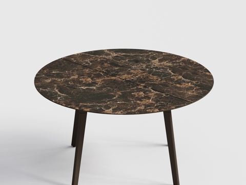 gloster 户外餐桌 岩板桌 大理石桌 圆桌su模型