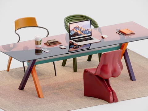 现代多巴胺书桌su模型