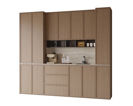 现代餐边柜 酒柜su模型