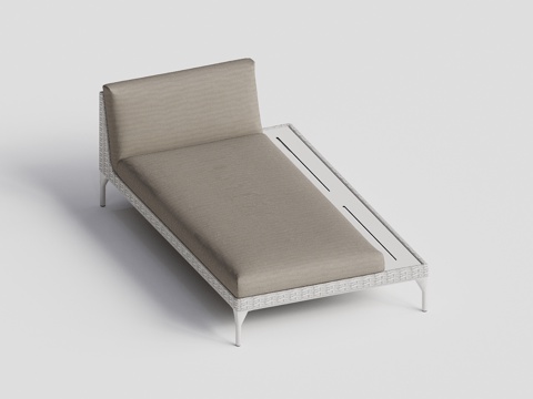 DEDON - 现代户外椅 户外泳池 沙滩躺椅 藤编椅su模型