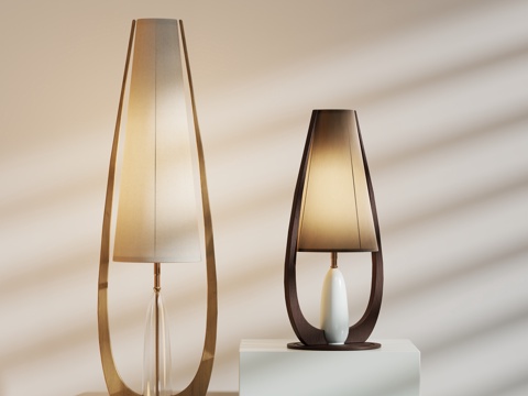 现代艺术台灯su模型