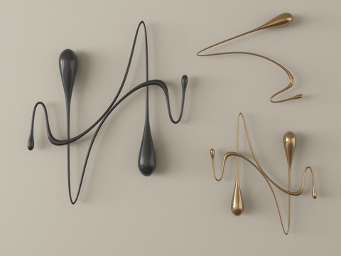 现代墙饰挂件  立体墙饰su模型