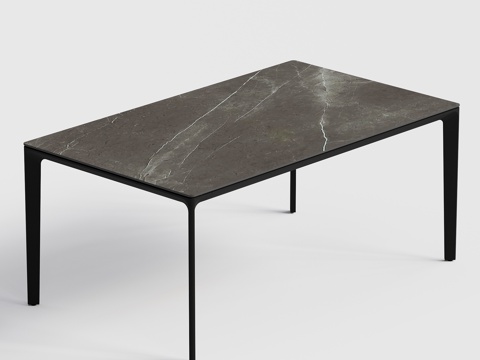 gloster 户外餐桌 岩板桌 大理石桌 长桌su模型