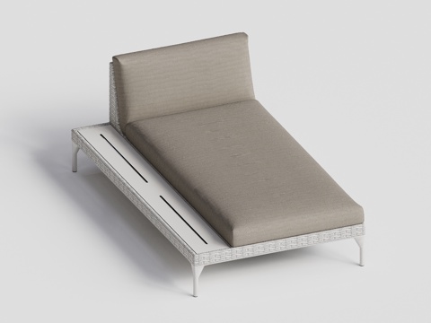 DEDON - 现代户外椅 户外泳池 沙滩躺椅 双人藤编椅su模型