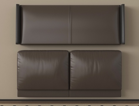 中古风床品 软包床头 床靠背su模型