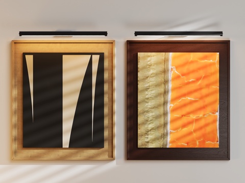 现代装饰画组合su模型