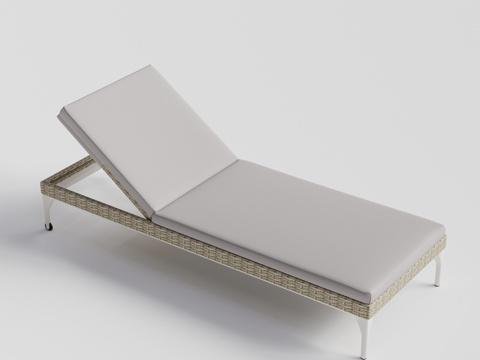 DEDON - 现代户外椅 户外泳池 沙滩躺椅 藤编椅su模型