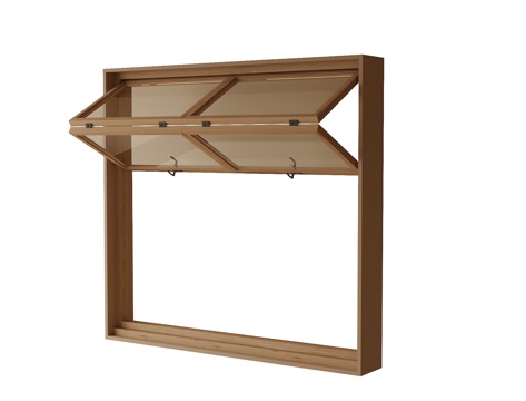 现代木窗户 折叠窗su模型