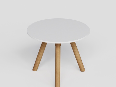 gloster 户外茶几 圆形柚木茶几 边几su模型