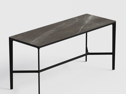 gloster 户外餐桌 岩板桌 大理石桌 长桌su模型