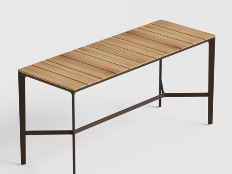 gloster 户外餐桌 柚木餐桌 长桌su模型