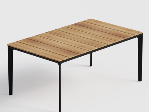 gloster 户外餐桌 柚木餐桌 长桌su模型