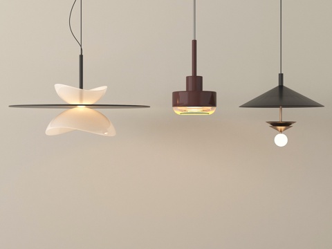 现代简约吊灯 金属吊灯 小吊灯su模型