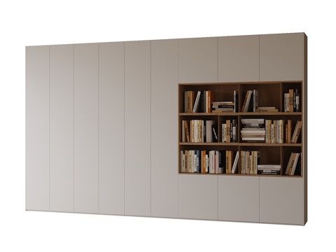 现代书柜su模型