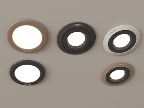 现代筒灯射灯 内嵌式筒灯射灯su模型