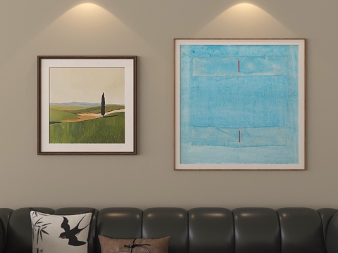 法式中古组合挂画 装饰画su模型