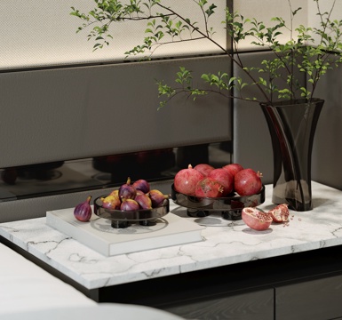 现代水果花瓶su模型