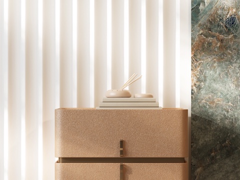 现代床头柜 意式床头柜 意式轻奢床头柜 现代轻奢床头柜su模型