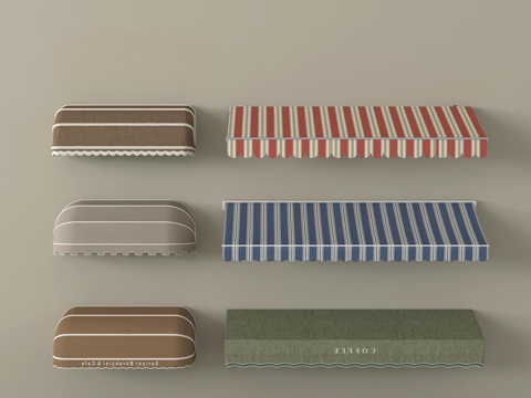 现代户外遮阳棚 遮雨棚 伸缩遮兩棚su模型