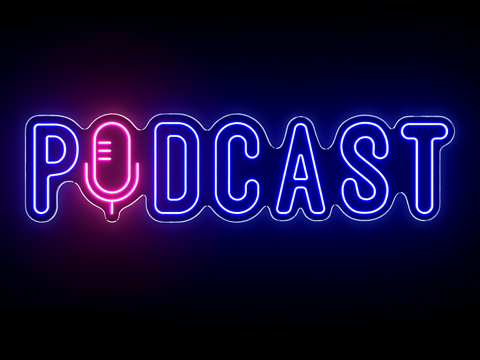  播客霓虹灯标志3d模型 