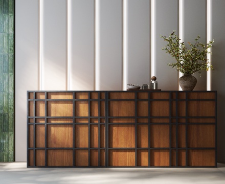 现代中古边柜 现代中古玄关柜 现代中古斗柜 现代中古装饰柜su模型