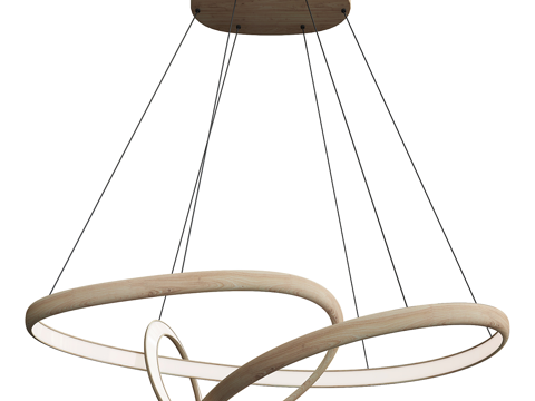  线性装饰吊灯3d模型 