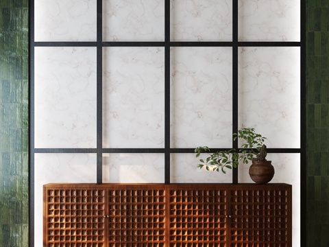 现代中古边柜 现代中古斗柜 现代中古玄关柜 现代中古装饰柜su模型