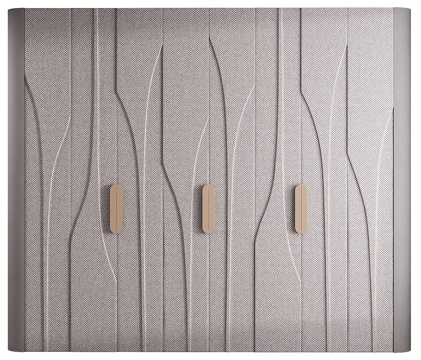 衣柜柜门板 衣柜拉手su模型