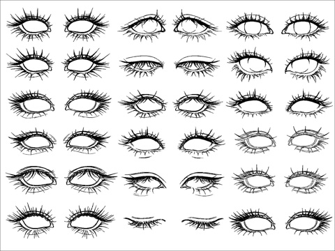 眼睫毛图块cad施工图