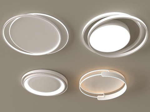  现代吸顶灯 卧室吸顶灯 客厅吸顶灯3d模型 