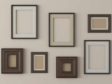 中古相框 画框 镜框su模型